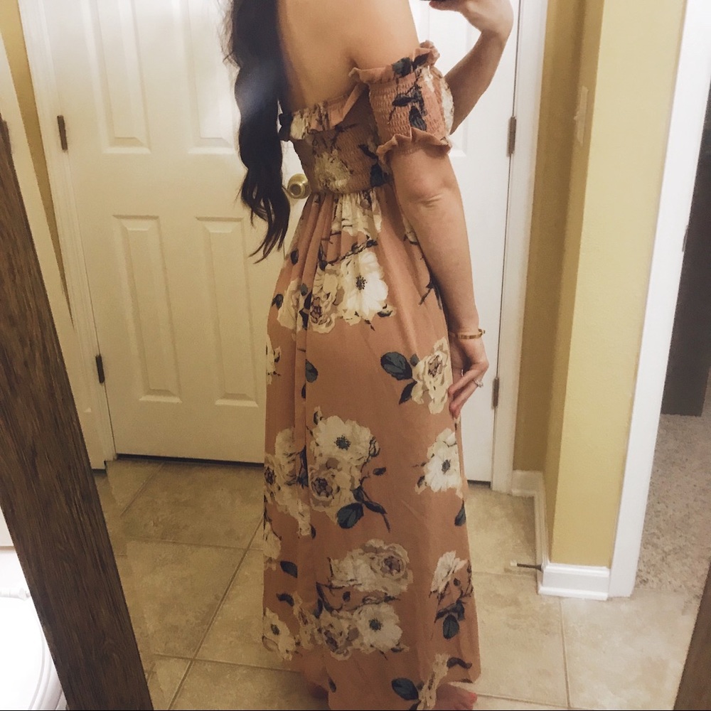 Off the Shoulder Maxi Dress with slit